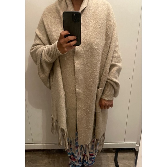 Look Look By M New York Cream Open Front Cape Cardigan One Size GUC - Picture 12 of 16